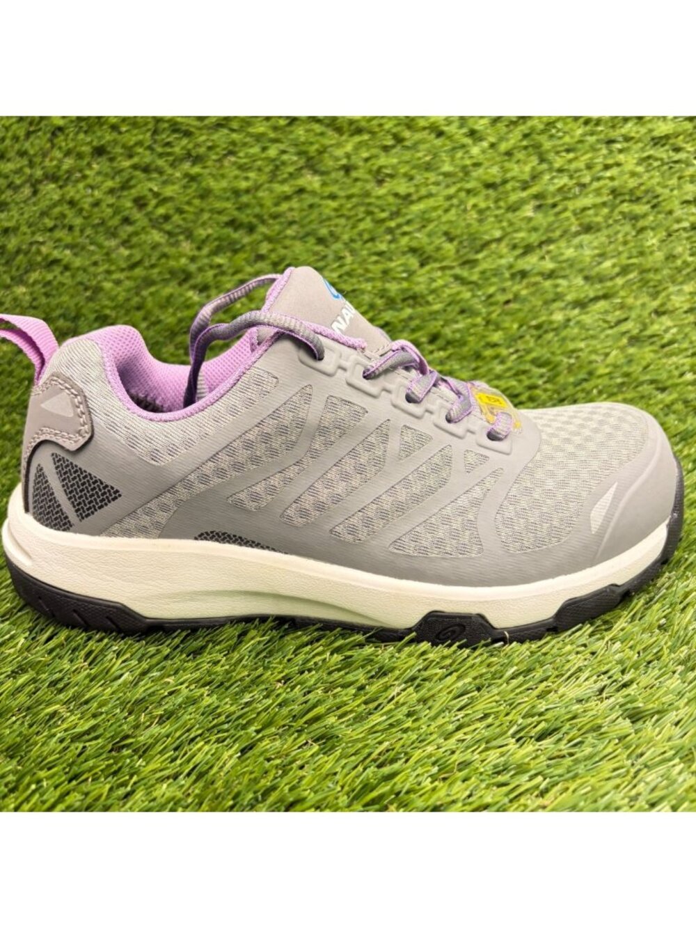 Nautilus Velocity Womens Size 6.5 Gray Purple Composite Toe Safety Work Shoes